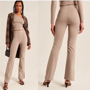 Abercrombie & Fitch Ponte Split-Hem Slim Flare Pants